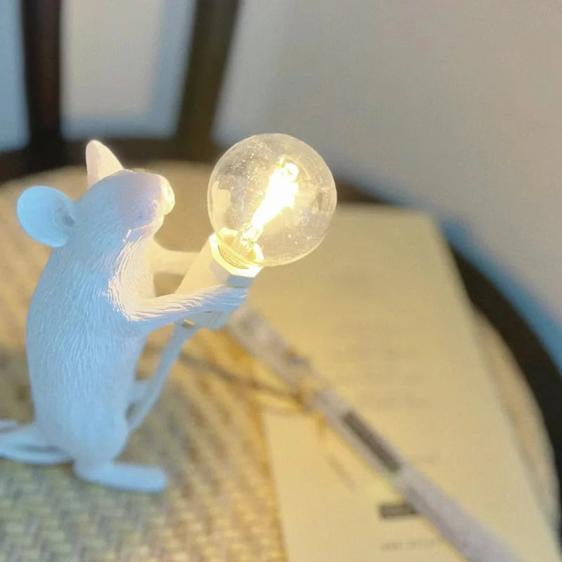 Axyaa Nordic Mouse Lamp LED Night Light for Home Room Decor