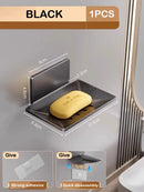 Aluminum Soap Dish Holder Wall Mounted for Kitchen & Bathroom by Axyaa