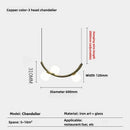 Axyaa Minimalist Wrought Iron Chandelier for Modern Living Room, Dining Room, and Bar Counter