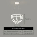 Axyaa White Curved Artistic Pendant Lamp – Modern Nordic Decorative Lighting