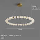 Axyaa Acrylic Ball Ring Pendant Chandelier LED Light for Home and Hospitality