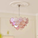 Axyaa Colored Glass Chandelier: Modern Luxury LED Pendant Lamp for Home Lighting