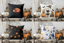 Axyaa Scary Pumpkin Face Halloween Decor Pillow Cover for Sofa Bedroom Car