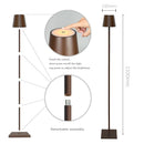 Axyaa LED Touch Floor Lamp: Modern Style, Energy Saving, Cordless Rechargeable Battery