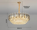 Axyaa Crystal Chandelier: Modern Luxury LED Hanging Lamp for Living/Dining Room