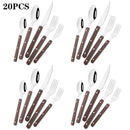 Axyaa Stainless Steel Dinnerware Set - 20pcs Western Kitchen Flatware