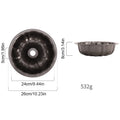 Axyaa Fluted Tube Cake Pan: Premium Heavy Duty Carbon Steel Baking Mold