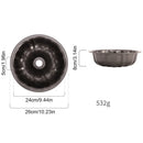 Axyaa Fluted Tube Cake Pan: Premium Heavy Duty Carbon Steel Baking Mold