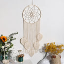 Axyaa Boho Macrame Dream Catcher with Leaf Wall Hanging