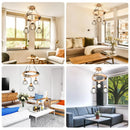 Axya Nordic Spider Wooden Pendant Chandeliers for Living Room & Kitchen.