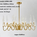 Axyaa Luxe Crystal Chandelier: Elegant Nordic Office & Living Room Pendant Lamp