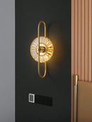 Axyaa Minimalist Crystal Wall Light for Living Room