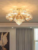 Axyaa Light Luxury Crystal Chandelier for Living, Dining, and Bedroom