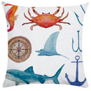 Axyaa Ocean Starfish Shell Cushion Cover - Soft Pillowcase for Living Room Sofa