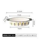 Axyaa Ceramic Oval Baking Dish Pan with Handle - Kitchen Roasting Lasagna and Cheese Pan