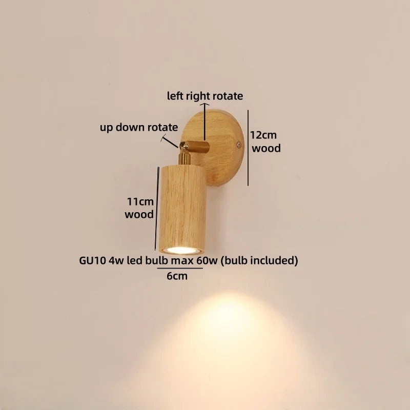 Axyaa Yellow Travertine Stone Wall Light Up Down Rotate Bedside Lamp
