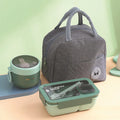 Axyaa Portable Leakproof Lunch Box Set with Thermal Bag, Large Food Storage Bag