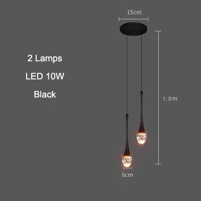 Axyaa Bubble Crystal Pendant Lights: Elegant Indoor Hanging Lamp for Home Decor