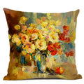 Axyaa Dancing Girl Oil Painting Decorative Pillow Cover 45x45cm