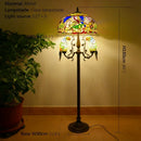 Axyaa Tiffany Stained Glass Floor Lamp for Retro Country Living Room and Bedroom