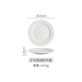 Axyaa White Ceramic Plate Line Texture Steak Pasta Serving Dessert Snack Plate