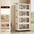 Axyaa 50cm Wide Folding Plastic Wardrobe with Doors for Bedroom/Living Room Storage