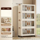 Axyaa 50cm Wide Folding Plastic Wardrobe with Doors for Bedroom/Living Room Storage
