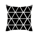 Axyaa Black & White Plaid Wave Stripe Checkerboard Print Throw Pillow Case