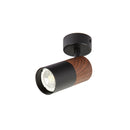 Axyaa Black Wood Nordic Rotatable Spotlight for Home Kitchen Living Room, GU10 LED Cob