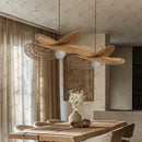 Axyaa Wabi Sabi Rattan Pendant Light for Tea Room & Living Room