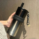 Axyaa Stainless Insulated Thermo Bottle with Straw Filter - Leak-Proof Coffee Cup – Sports Water Bottle