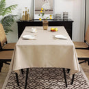 Axyaa Waterproof Linen Tablecloth for Dining Table - Wrinkle Free, Spillproof Rectangular Cover