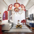 Axyaa Nordic Glass Flower Pendant Light for Home Decor and Restaurant Ambiance