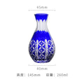 Axyaa Edo Kiriko Sake Set: Carved Glass Cup and Decanter, Luxury Sakeware