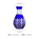 Axyaa Edo Kiriko Sake Set: Carved Glass Cup and Decanter, Luxury Sakeware