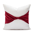 Axyaa Red White Pompom Ball Cushion Covers - Christmas Classical Design