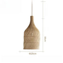 Axyaa Wabi Sabi Rattan Chandelier: Japanese Style Hanging Light for Home Decor