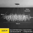 Axyaa Modern Crystal Ceiling Chandelier LED Pendant Lamp for Home Decor