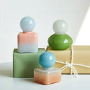 Axyaa Glass Sphere Aromatherapy Bottle with Lid, Geometric Design, Desktop Storage Container