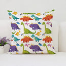 Axyaa Dinosaur Paradise Pillow Cover - Children's Room Decor - Exquisite Kids Gift