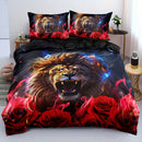 Axyaa Oversized Lion Design Down Comforter Cover for Boys, Extra Soft and Comfortable