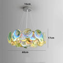 Axyaa Colorful Murano Glass Crystal Pendant Light: Modern Lighting for Living Room, Bedroom, Kitchen