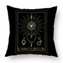Axyaa Tarot Black Pillowcase 45x45cm for Home Decor and Living Room