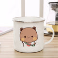 Axyaa Cartoon Bear Boob Enamel Cup Mug - Fun Drinkware Mug for Tea, Coffee, Beer