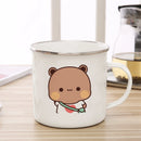Axyaa Cartoon Bear Boob Enamel Cup Mug - Fun Drinkware Mug for Tea, Coffee, Beer