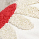 Axyaa Red & White Velvet Embroidered Couple Cushion Cover Set