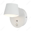 Axyaa LED Rotatable Wall Lamp USB Charging Touch Dimming for Bedroom and Living Room