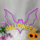 Axyaa Halloween Bats Neon Light Sign for Spooky Home Parties and Kids Room
