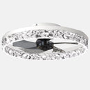 Axyaa Modern Crystal Ceiling Fan with Remote Control LED Light Simple Home Decor