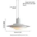 Axyaa Nordic Danish Saucer LED Chandelier for Dining Room, Kitchen, Bedroom - Designer Art Lamp